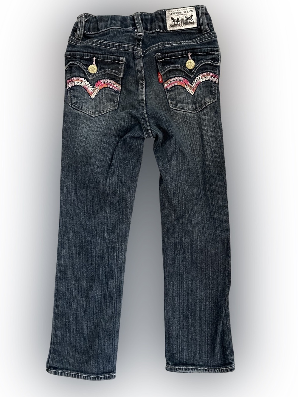 Levi’s Girls Y2K Style Sequined Flap Pocket Jeans Size 5